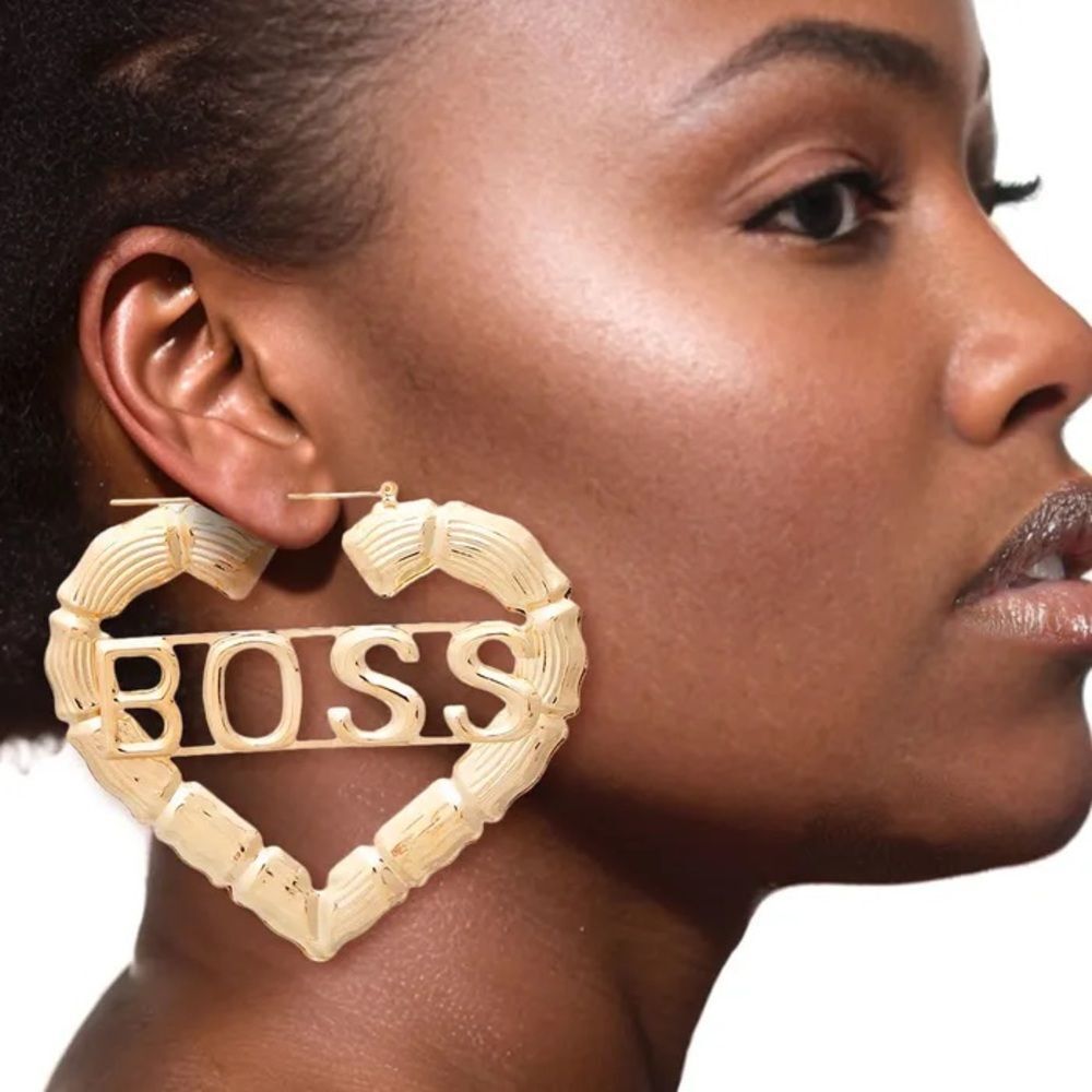 BOSS Heart Hoop Earrings